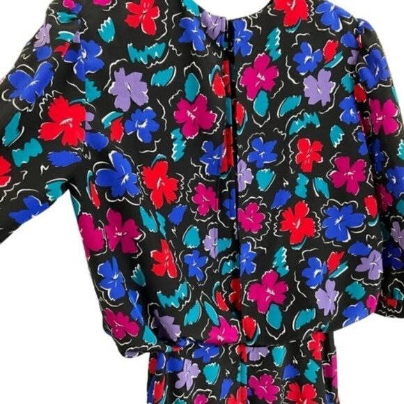 Debenhams Floral colorful half sleeve dress size 8 / uk12 Gorgeous Colorful - Picture 10 of 16
